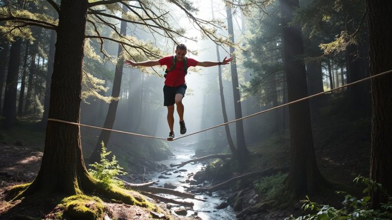 advanced trail running slackline