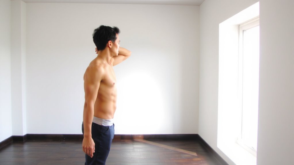 arm assisted lateral neck stretch