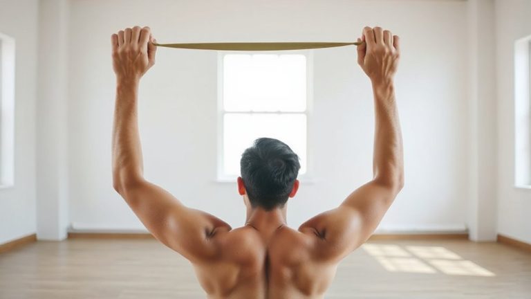 band overhead lat stretch