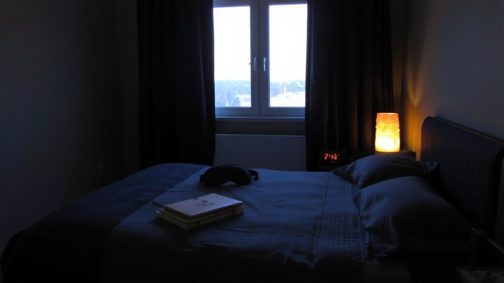 blackout curtains and white noise