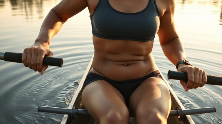 diaphragmatic breathing synchronized rowing