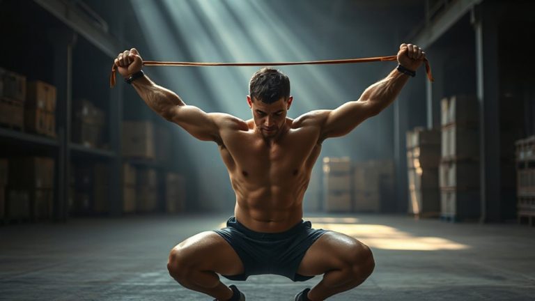 eccentric overhead squat with band