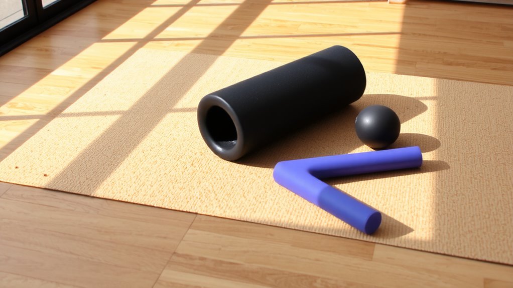 foam rollers and massage balls
