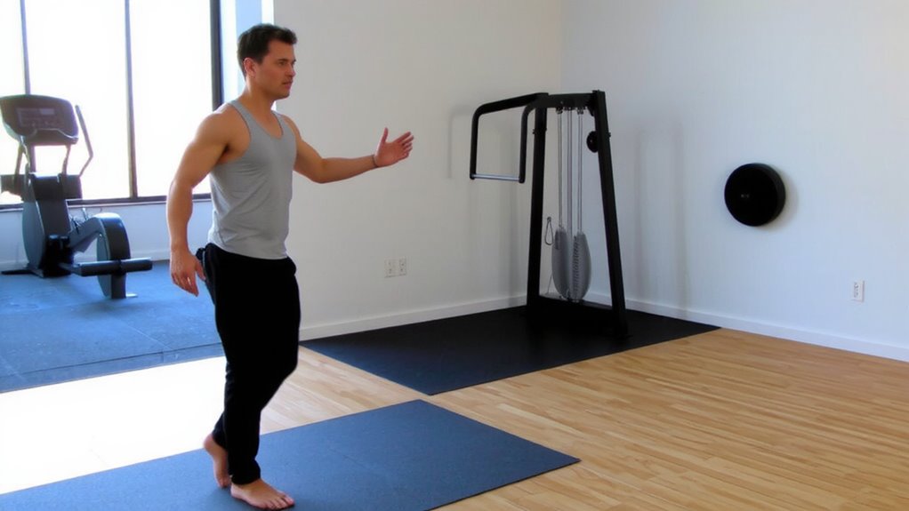 forward arm circles mobilize mid back