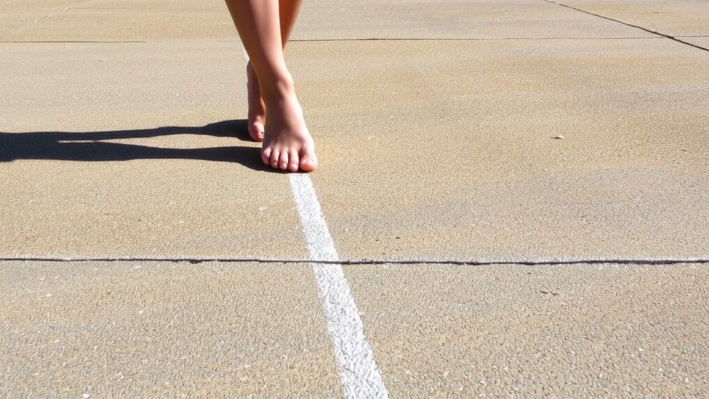 heel toe walking form