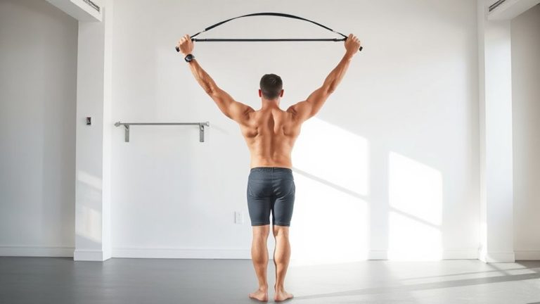 lat stretch with band