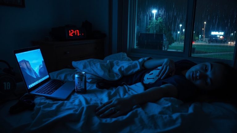 late night energy drinks impair sleep recovery