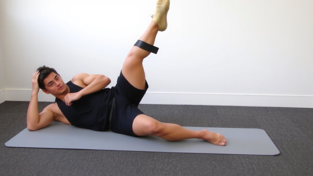 lying side leg abductions
