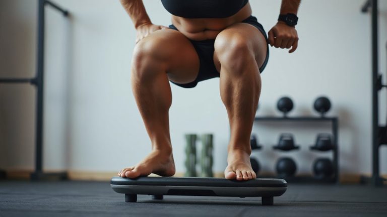 mini squat holds for knee stability
