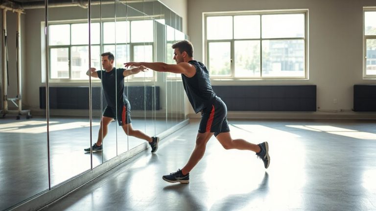 mirror athlete copies coach