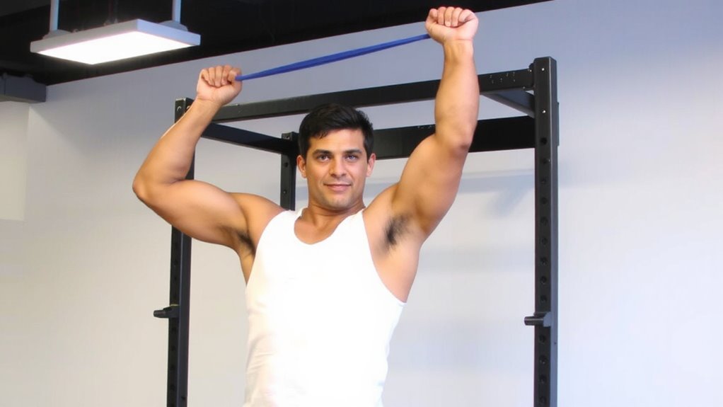 overhead lat stretch technique