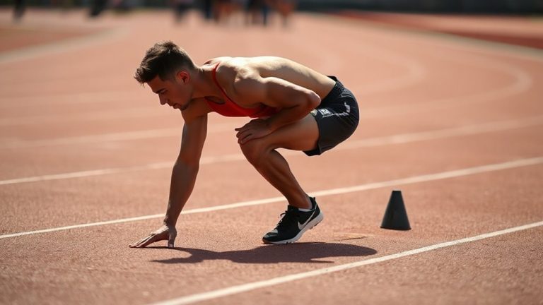 postural control in sprint starts