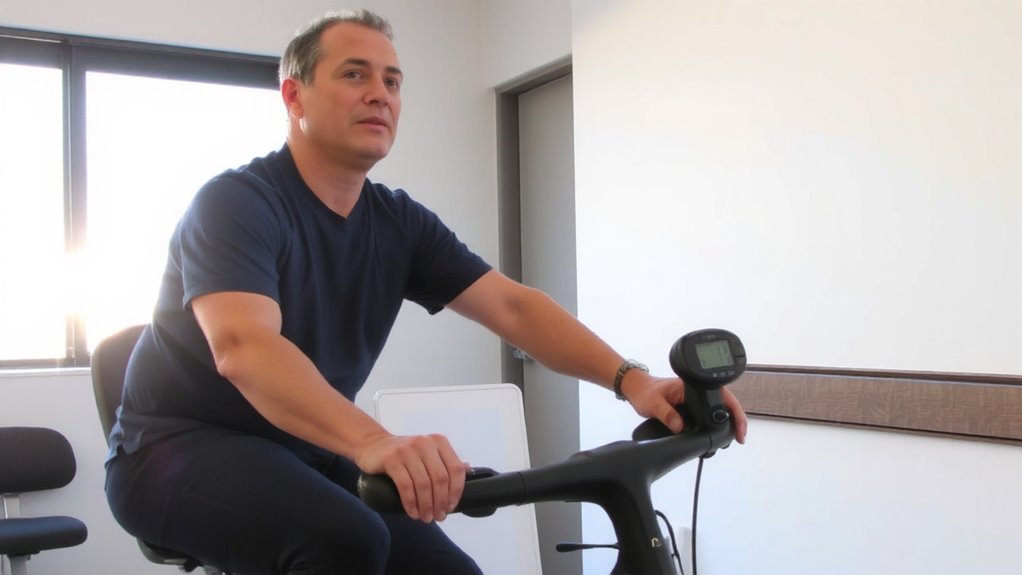 pursed lip breathing on recumbent bike