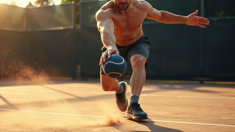 rotary medicine ball slams