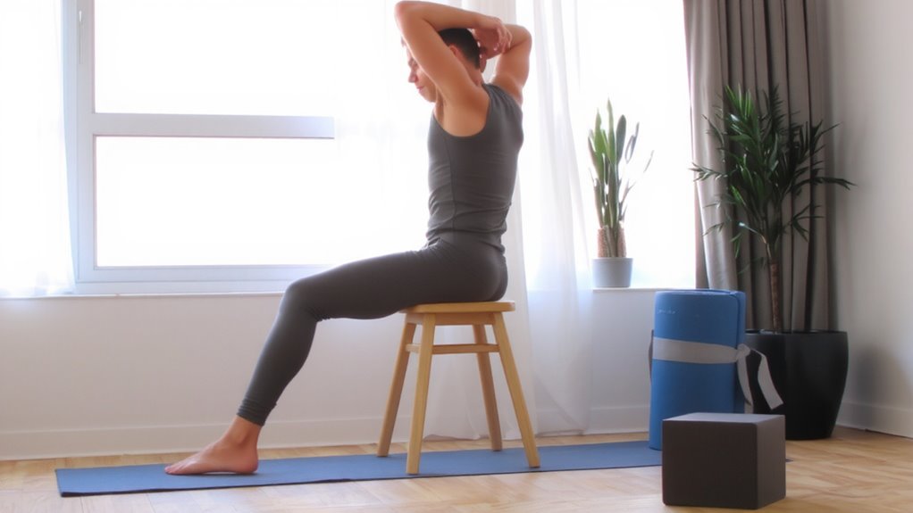 safe chair yoga setup