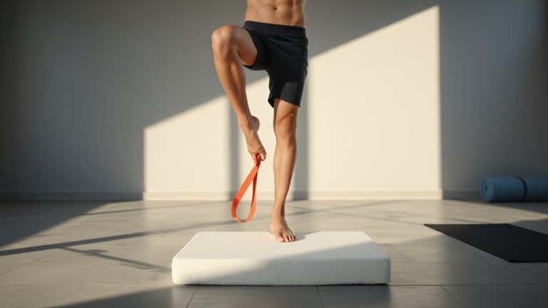 single leg stability with eyes closed