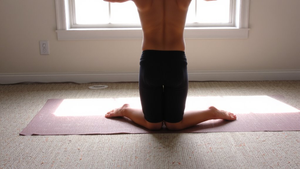 spinal decompression through child s pose