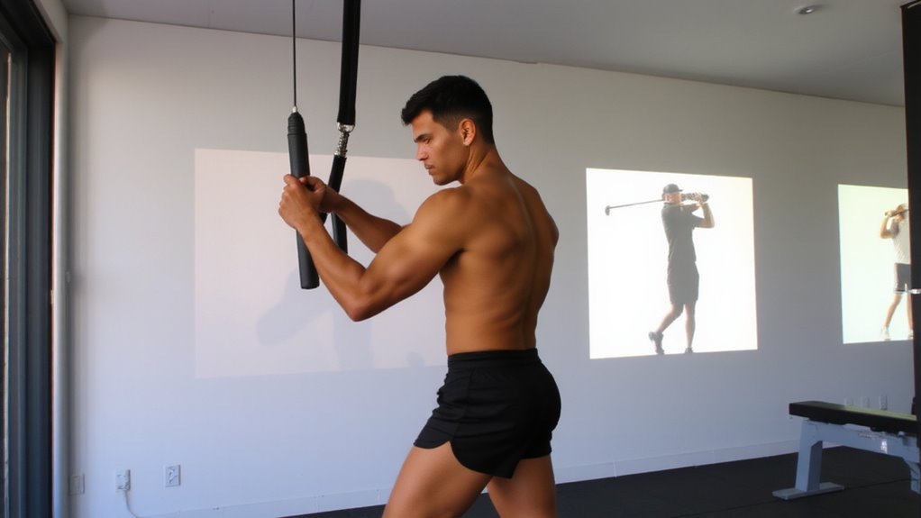 sport specific pallof press variations