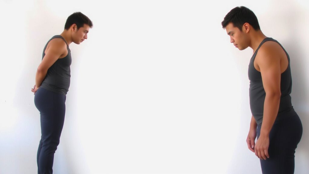 standing chin tucks with scapular retraction