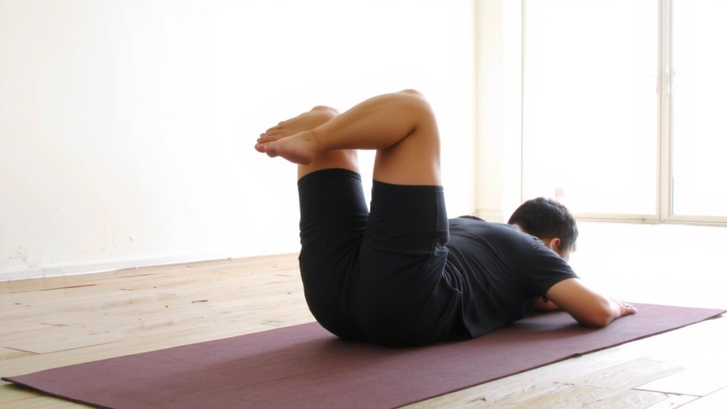 supine rocking with controlled breathing