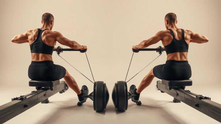 synchronized bilateral air resisted rowing