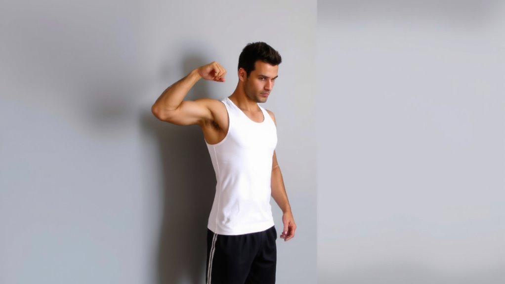 wall based shoulder rotation drill