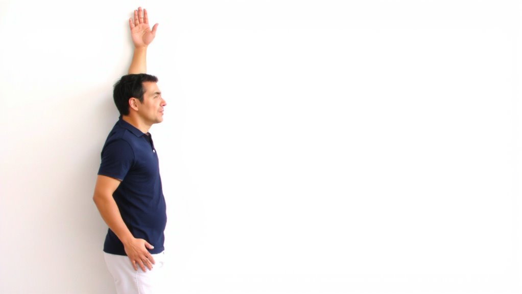 wall feet spine arms alignment
