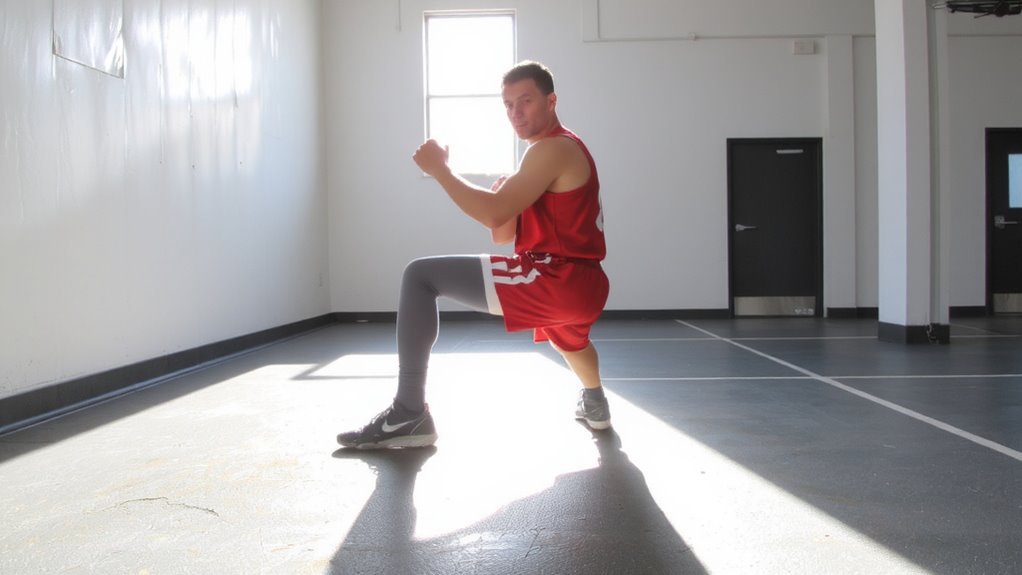 wall supported single leg squat